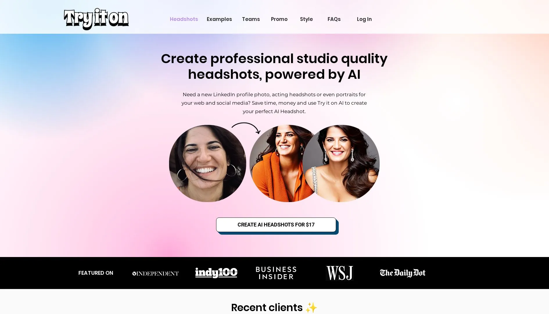 try it on ai headshots
